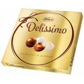 Šokoladiniai saldainiai su lazdynų ir migdolų riešutais DELISSIMO HAZELNUT AND ALMOND 195g