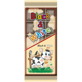 Saldžioji plytelė BLACK  WHITE MILK 80g