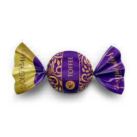 Šokoladiniai saldainiai su pusiau skystu irisų skonio įdaru TOFFEE ECLAIRES 1 kg