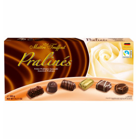 Šokoladinių saldainių rinkinys ASSORTED PRALINES EXQUISITE 400g.