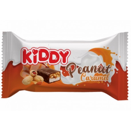 Karamelės skonio glaistu glaistyti saldainiai su žemės riešutais KIDDY PEANUT 3,5 kg