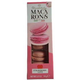 Sausainiai braškių skonio MACARONS 90g