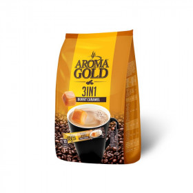 Tirpios kavos gėrimas AROMA GOLD BURNT CARAMEL 3IN1 17g