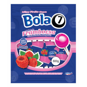 Raspberry flavored lollipops BOLA 7 600g