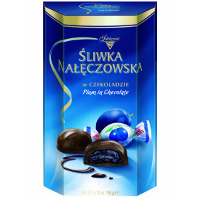 Šokoladiniai saldainiai su cukrintomis slyvomis kakavos įdare SLYVA ŠOKOLADE 190g