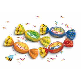 Filled caramels with fizzy inside MUSSS FRUIT 1 kg