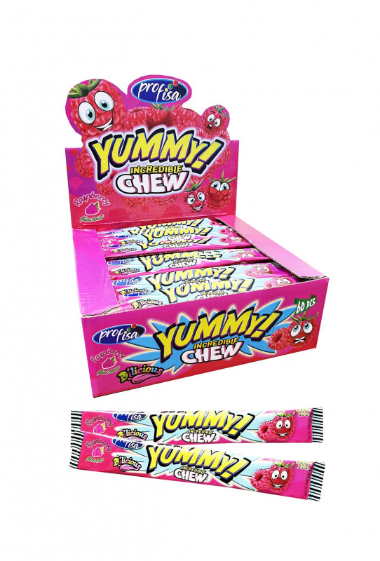 Chewy candy MEGA YUMMY YUMMY RASPBERRY 20g