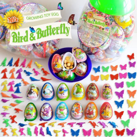 Plastikinis kiaušinis su siurprizu BIRD/BUTTERFLY EGG TOY 8g