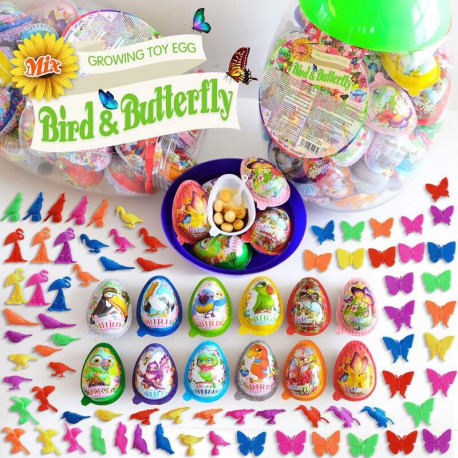 Plastikinis kiaušinis su siurprizu BIRD/BUTTERFLY EGG TOY 8g