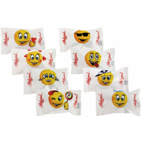 Caramel candy with gum, cola, raspberry, orange filling EMO-TIKI 1kg