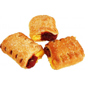 Puff pastry cookies with vanilla and cherry flavored cream filling BAMBINO 2kg