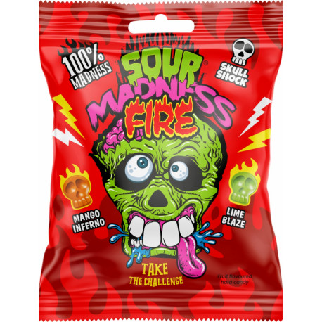Extra Sour Lollipops Set. SOUR MADNESS FIRE 60g