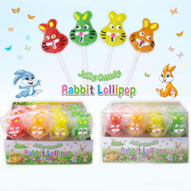 Žele saldainiai RABBIT LOLIIPOP 20g
