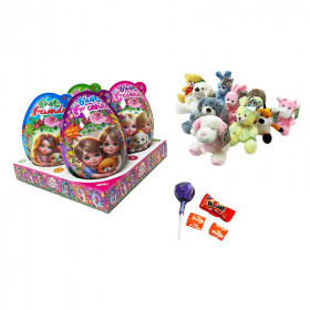 Plastic egg with sweets and toy BEST FRIENDS 50g