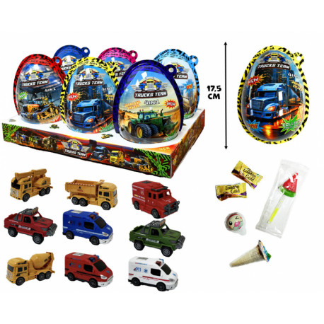 Plastic egg with surprise XXXL TRUCKS TEAM 25g