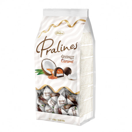 Saldainiai įdaryti karamelės ir kokosų skonio įdaru  COCONUT & CARAMEL 1 kg