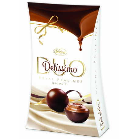 Šokoladinių saldainių rinkinys DELISSIMO DUO BROWNIE 105g