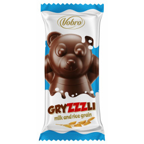 Pieninio šokolado saldainiai, įdaryti pieninio skonio kremu ir traškučiais GRYZZZLI MILK 1 kg