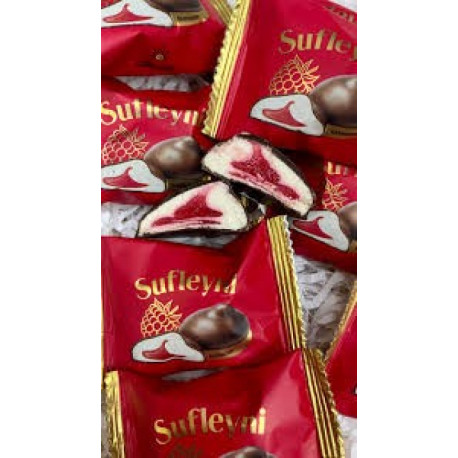 Saldainiai aviečių skonio SUFLEYNI 2,5kg