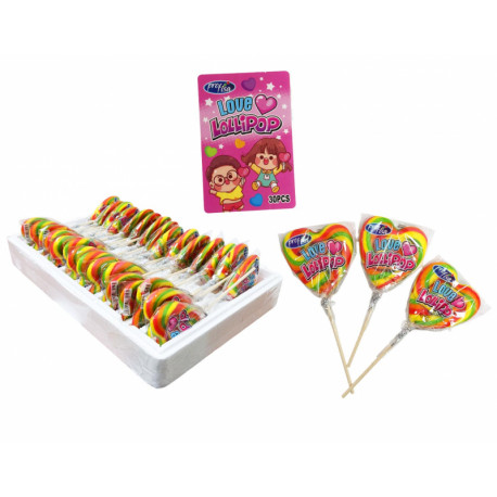 Ledinukai ant pagaliuko  LOVE LOLLIPOP HEART 50g.