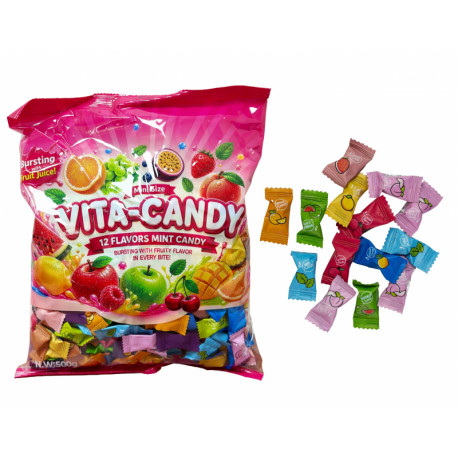 12 skonių becukriai ledinukai  VITA CANDY 500g